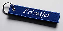 Key ring -Privatjet- blue