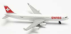 Swiss Airbus A340 Die Cast Toy Model